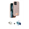 MARSİLYAN™- iPhone 11 Kılıf Vadi Klasik Serisi - Siyah 3D Antistatik Cam Ekran Koruyucu + Pers Alüminyum Kamera Lens - GD