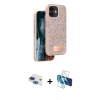 MARSİLYAN™- iPhone 11 Kılıf Vadi Klasik Serisi - Siyah 3D Antistatik Cam Ekran Koruyucu + Pers Alüminyum Kamera Lens - LT