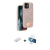 MARSİLYAN™- iPhone 11 Kılıf Vadi Klasik Serisi - Siyah 3D Antistatik Cam Ekran Koruyucu + Renkli Kamera Lens Koruma Cam - SI