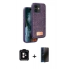 MARSİLYAN™- iPhone 11 Kılıf Vadi Klasik Serisi - Siyah 3D Antistatik Hayalet Cam Ekran Koruyucu + PVD Metal Kamera Lens - TU