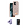 MARSİLYAN™- iPhone 11 Kılıf Vadi Klasik Serisi - Siyah 3D Antistatik Hayalet Cam Ekran Koruyucu + Raze Metal Kamera Lens - MR