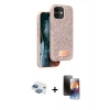 MARSİLYAN™- iPhone 11 Kılıf Vadi Klasik Serisi - Siyah 3D Antistatik Mat Seramik Nano Ekran Koruyucu + Pers Alüminyum Kamera Lens - GI