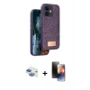 MARSİLYAN™- iPhone 11 Kılıf Vadi Klasik Serisi - Siyah 3D Antistatik Mat Seramik Nano Ekran Koruyucu + Pers Alüminyum Kamera Lens - GI
