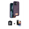 MARSİLYAN™- iPhone 11 Kılıf Vadi Klasik Serisi - Siyah 3D Antistatik Mat Seramik Nano Ekran Koruyucu + PVD Metal Kamera Lens - MI