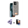 MARSİLYAN™- iPhone 11 Kılıf Vadi Klasik Serisi - Siyah 3D Antistatik Mat Seramik Nano Ekran Koruyucu + Raze Metal Kamera Lens - MR