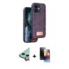MARSİLYAN™- iPhone 11 Kılıf Vadi Klasik Serisi - Siyah 3D Antistatik Mat Seramik Nano Ekran Koruyucu + Raze Metal Kamera Lens - KI