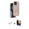 MARSİLYAN™- iPhone 11 Kılıf Vadi Klasik Serisi - Siyah 3D Antistatik Mat Seramik Nano Ekran Koruyucu + Renkli Kamera Lens Koruma Cam - SI