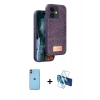 MARSİLYAN™- iPhone 11 Kılıf Vadi Klasik Serisi - Siyah 3D Antistatik Seramik Nano Ekran Koruyucu + Neon Fosforlu Kamera Lens - TU