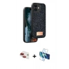 MARSİLYAN™- iPhone 11 Kılıf Vadi Klasik Serisi - Siyah 3D Antistatik Seramik Nano Ekran Koruyucu + Pers Alüminyum Kamera Lens - KI