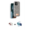 MARSİLYAN™- iPhone 11 Kılıf Vadi Klasik Serisi - Siyah 3D Antistatik Seramik Nano Ekran Koruyucu + Pers Alüminyum Kamera Lens - KI