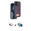MARSİLYAN™- iPhone 11 Kılıf Vadi Klasik Serisi - Siyah 3D Antistatik Seramik Nano Ekran Koruyucu + Pers Alüminyum Kamera Lens - KI