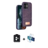 MARSİLYAN™- iPhone 11 Kılıf Vadi Klasik Serisi - Siyah 3D Antistatik Seramik Nano Ekran Koruyucu + PVD Metal Kamera Lens - YL