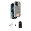 MARSİLYAN™- iPhone 11 Kılıf Vadi Klasik Serisi - Siyah 6D Antistatik Mat Seramik Hayalet Nano Ekran Koruyucu + Renkli Kamera Lens Koruma Cam - SI