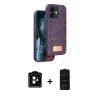MARSİLYAN™- iPhone 11 Kılıf Vadi Klasik Serisi - Siyah 6D Antistatik Mat Seramik Hayalet Nano Ekran Koruyucu + PVD Metal Kamera Lens - TU