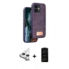MARSİLYAN™- iPhone 11 Kılıf Vadi Klasik Serisi - Siyah 6D Antistatik Mat Seramik Hayalet Nano Ekran Koruyucu + Raze Metal Kamera Lens - GS