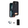 MARSİLYAN™- iPhone 11 Kılıf Vadi Klasik Serisi - Siyah 6D Antistatik Mat Seramik Hayalet Nano Ekran Koruyucu + Pers Alüminyum Kamera Lens - GI