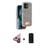 MARSİLYAN™- iPhone 11 Kılıf Vadi Klasik Serisi - Siyah 6D Antistatik Mat Seramik Hayalet Nano Ekran Koruyucu + Raze Metal Kamera Lens - SH