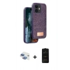 MARSİLYAN™- iPhone 11 Kılıf Vadi Klasik Serisi - Siyah 6D Antistatik Mat Seramik Hayalet Nano Ekran Koruyucu + Pers Alüminyum Kamera Lens - GI