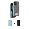 MARSİLYAN™- iPhone 11 Kılıf Vadi Klasik Serisi - Siyah 6D Antistatik Mat Seramik Hayalet Nano Ekran Koruyucu + Neon Fosforlu Kamera Lens - YL