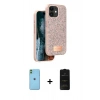 MARSİLYAN™- iPhone 11 Kılıf Vadi Klasik Serisi - Siyah 6D Antistatik Mat Seramik Hayalet Nano Ekran Koruyucu + Neon Fosforlu Kamera Lens - YL