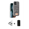 MARSİLYAN™- iPhone 11 Kılıf Vadi Klasik Serisi - Siyah 6D Antistatik Mat Seramik Hayalet Nano Ekran Koruyucu + Raze Metal Kamera Lens - GS