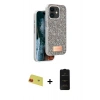 MARSİLYAN™- iPhone 11 Kılıf Vadi Klasik Serisi - Siyah 6D Antistatik Mat Seramik Hayalet Nano Ekran Koruyucu + Rainbow Kamera Lens Koruma Cam - KI