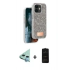 MARSİLYAN™- iPhone 11 Kılıf Vadi Klasik Serisi - Siyah 6D Antistatik Mat Seramik Hayalet Nano Ekran Koruyucu + Raze Metal Kamera Lens - MI