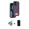 MARSİLYAN™- iPhone 11 Kılıf Vadi Klasik Serisi - Siyah 6D Antistatik Mat Seramik Hayalet Nano Ekran Koruyucu + Raze Metal Kamera Lens - KI