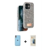 MARSİLYAN™- iPhone 11 Kılıf Vadi Klasik Serisi - Siyah 6D Mat Seramik Hayalet Nano Ekran Koruyucu + Neon Fosforlu Kamera Lens - TU