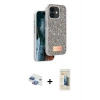MARSİLYAN™- iPhone 11 Kılıf Vadi Klasik Serisi - Siyah 6D Mat Seramik Hayalet Nano Ekran Koruyucu + Pers Alüminyum Kamera Lens - GI