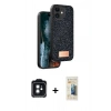 MARSİLYAN™- iPhone 11 Kılıf Vadi Klasik Serisi - Siyah 6D Mat Seramik Hayalet Nano Ekran Koruyucu + PVD Metal Kamera Lens - SH