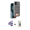 MARSİLYAN™- iPhone 11 Kılıf Vadi Klasik Serisi - Siyah 6D Mat Seramik Hayalet Nano Ekran Koruyucu + Raze Metal Kamera Lens - MR