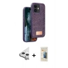 MARSİLYAN™- iPhone 11 Kılıf Vadi Klasik Serisi - Siyah 6D Mat Seramik Hayalet Nano Ekran Koruyucu + Raze Metal Kamera Lens - GS
