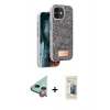 MARSİLYAN™- iPhone 11 Kılıf Vadi Klasik Serisi - Siyah 6D Mat Seramik Hayalet Nano Ekran Koruyucu + Raze Metal Kamera Lens - KI