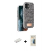MARSİLYAN™- iPhone 11 Kılıf Vadi Klasik Serisi - Siyah 6D Mat Seramik Hayalet Nano Ekran Koruyucu + Renkli Kamera Lens Koruma Cam - PE
