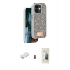 MARSİLYAN™- iPhone 11 Kılıf Vadi Klasik Serisi - Siyah 6D Mat Seramik Hayalet Nano Ekran Koruyucu + Renkli Kamera Lens Koruma Cam - PE