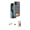 MARSİLYAN™- iPhone 11 Kılıf Vadi Klasik Serisi - Siyah 6D Mat Seramik Hayalet Nano Ekran Koruyucu + Renkli Kamera Lens Koruma Cam - YL