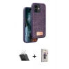 MARSİLYAN™- iPhone 11 Kılıf Vadi Klasik Serisi - Siyah Bilvis 3D Cam Ekran Koruyucu + Kamera Lens Koruma Cam - SF