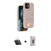 MARSİLYAN™- iPhone 11 Kılıf Vadi Klasik Serisi - Siyah Bilvis 3D Cam Ekran Koruyucu + Kamera Lens Koruma Cam - SF