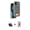 MARSİLYAN™- iPhone 11 Kılıf Vadi Klasik Serisi - Siyah Bilvis 3D Cam Ekran Koruyucu + Kamera Lens Koruma Cam - SF