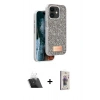 MARSİLYAN™- iPhone 11 Kılıf Vadi Klasik Serisi - Siyah Bilvis 3D Cam Ekran Koruyucu + Kamera Lens Koruma Cam - SF