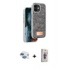 MARSİLYAN™- iPhone 11 Kılıf Vadi Klasik Serisi - Siyah Bilvis 3D Cam Ekran Koruyucu + Pers Alüminyum Kamera Lens - GI