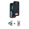 MARSİLYAN™- iPhone 11 Kılıf Vadi Klasik Serisi - Siyah Bilvis 3D Cam Ekran Koruyucu + Raze Metal Kamera Lens - KI