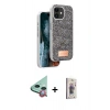 MARSİLYAN™- iPhone 11 Kılıf Vadi Klasik Serisi - Siyah Bilvis 3D Cam Ekran Koruyucu + Raze Metal Kamera Lens - KI