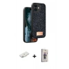 MARSİLYAN™- iPhone 11 Kılıf Vadi Klasik Serisi - Siyah Bilvis 3D Cam Ekran Koruyucu + Renkli Kamera Lens Koruma Cam - PE