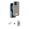 MARSİLYAN™- iPhone 11 Kılıf Vadi Klasik Serisi - Siyah Bilvis 3D Cam Ekran Koruyucu + Renkli Kamera Lens Koruma Cam - SI