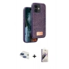 MARSİLYAN™- iPhone 11 Kılıf Vadi Klasik Serisi - Siyah Bilvis 3D Mat Cam Ekran Koruyucu + Pers Alüminyum Kamera Lens - LT