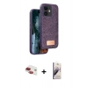 MARSİLYAN™- iPhone 11 Kılıf Vadi Klasik Serisi - Siyah Bilvis 3D Mat Cam Ekran Koruyucu + Pers Alüminyum Kamera Lens - KI