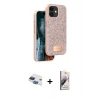 MARSİLYAN™- iPhone 11 Kılıf Vadi Klasik Serisi - Siyah Bilvis 3D Mat Cam Ekran Koruyucu + Pers Alüminyum Kamera Lens - LT
