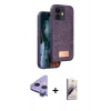 MARSİLYAN™- iPhone 11 Kılıf Vadi Klasik Serisi - Siyah Bilvis 3D Mat Cam Ekran Koruyucu + Raze Metal Kamera Lens - MR